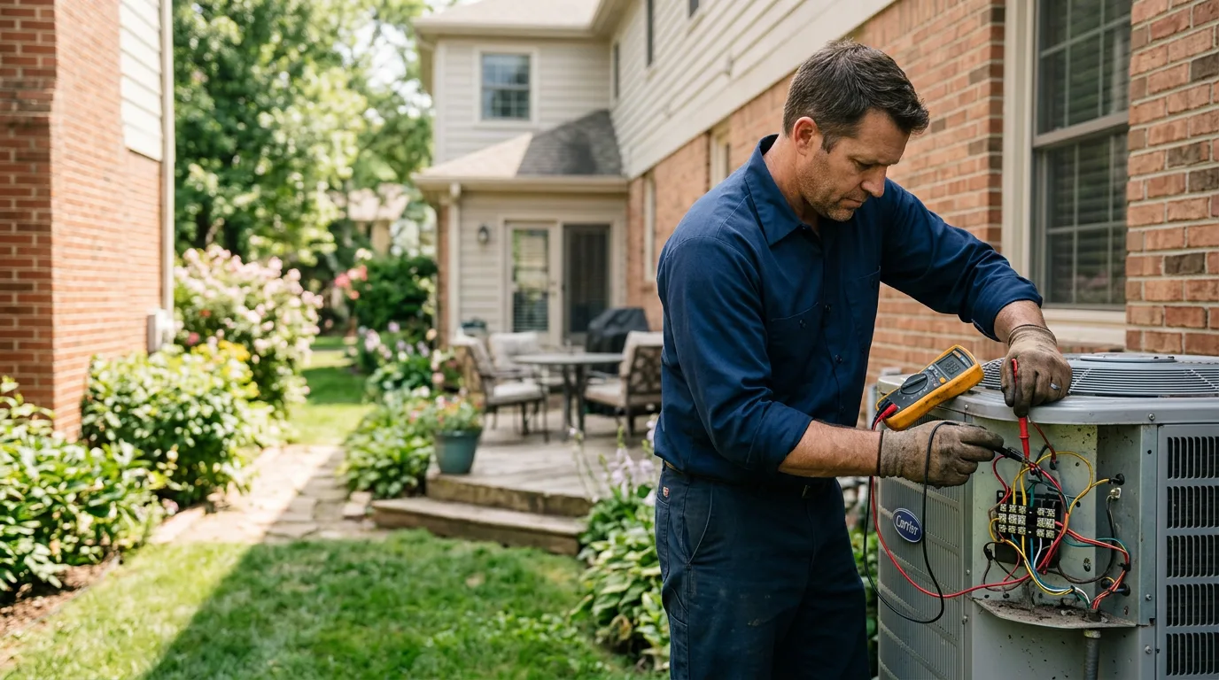 HVAC technician working near Elba, NY